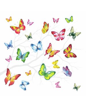 Napkin Lunsj Colorful Butterflies